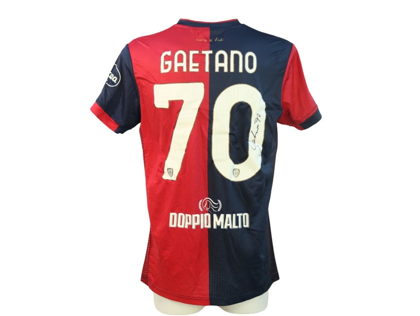 Maglia Gaetano Unwashed, Cagliari vs Torino 2024 - Autografata