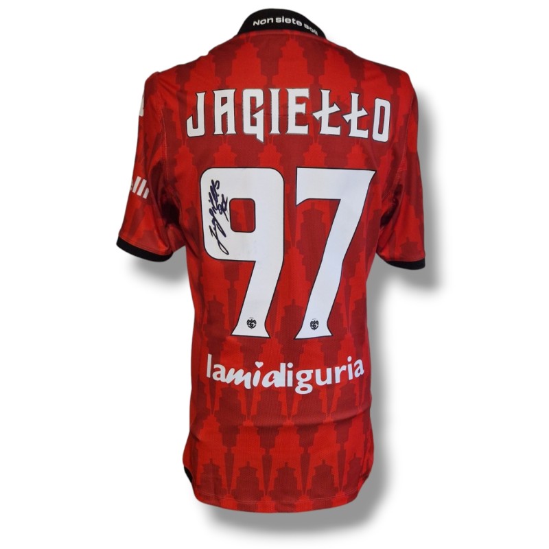 Filip Jagiello's Spezia Calcio 2023/24 Signed Match Worn Shirt vs Pisa