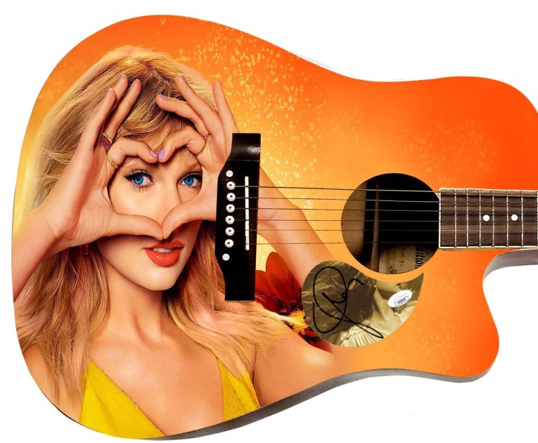 Taylor Swift Signed Custom Graphics Acoustic Guitar
