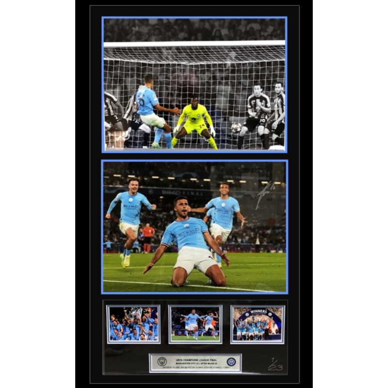 Display fotografico Manchester City - firmato da Rodrigo 