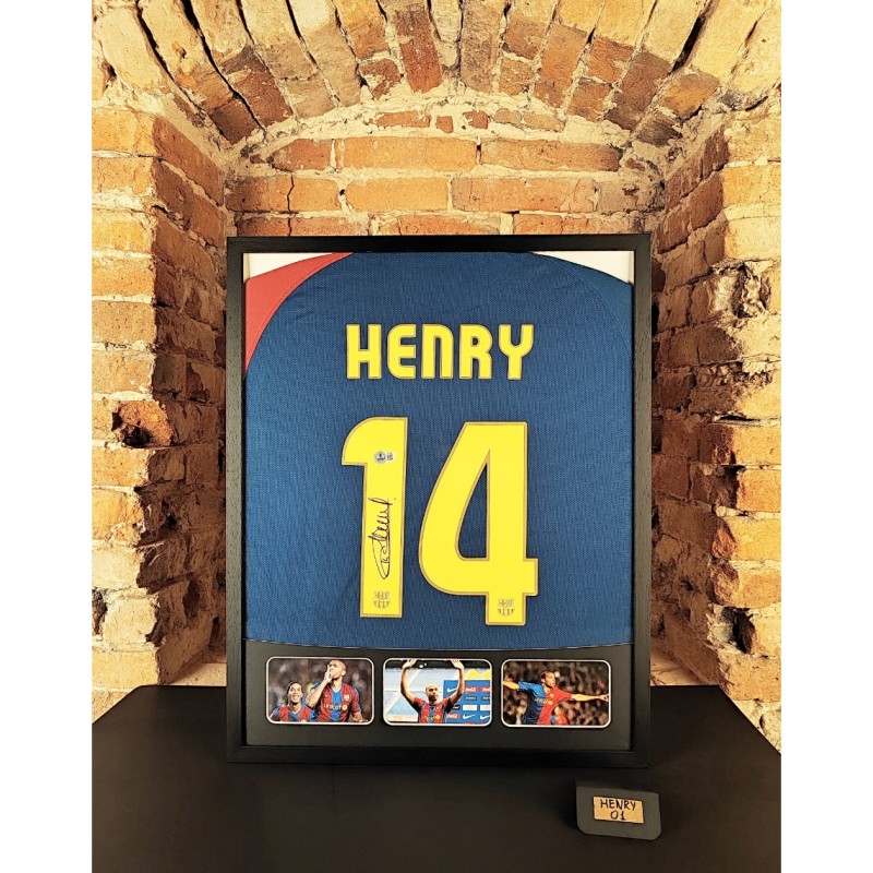 Henry's Barcelona Signed And Framed Shirt