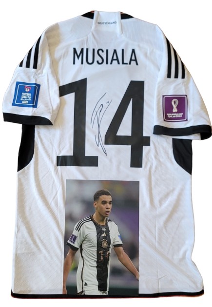 Musiala's Signed Match-Issued Shirt, Costa Rica vs Germany WC 2022