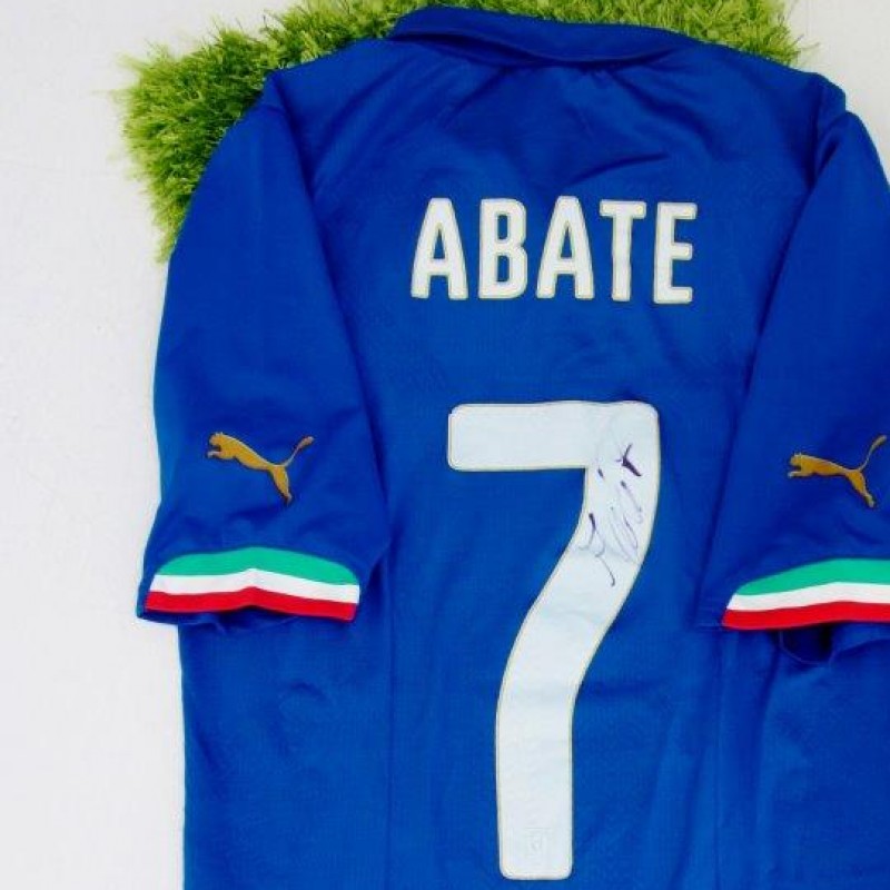 Abate Italy official authentic shirt signed, Brazil 2014 - #celebriamolamaglia #vivoazzurro