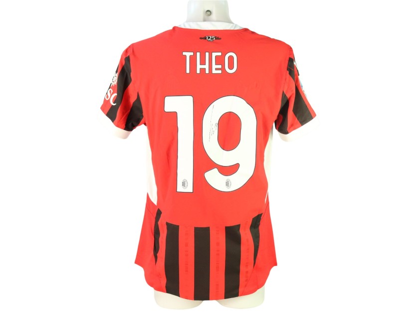 Theo Hernandez Official Milan Signed Shirt, 2024/25 