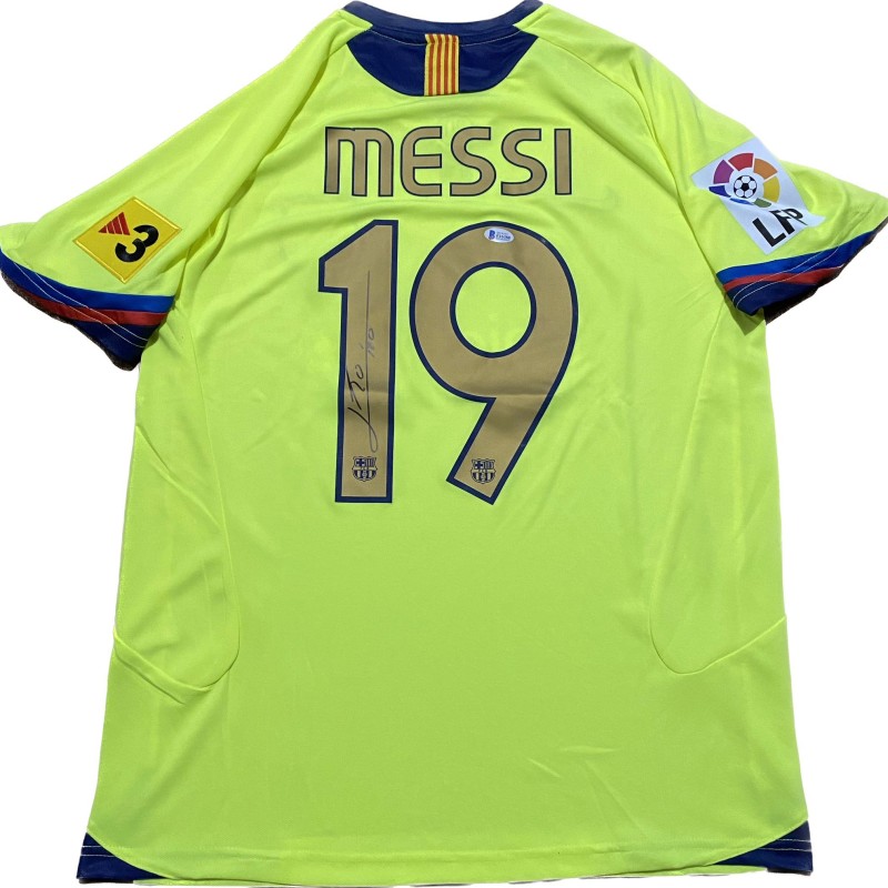 Terza maglia replica firmata di Lionel Messi per il Barcellona 2006/07