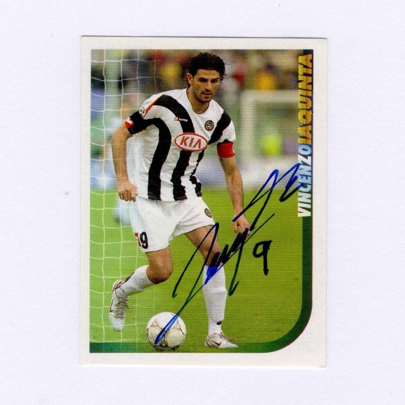 Panini sticker signed by Vincenzo Iaquinta