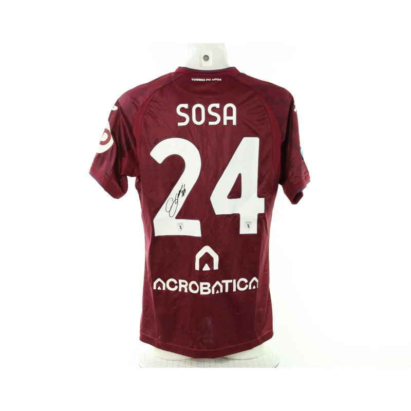 Sosa's Signed Unwashed Shirt, Torino vs Juventus 2025