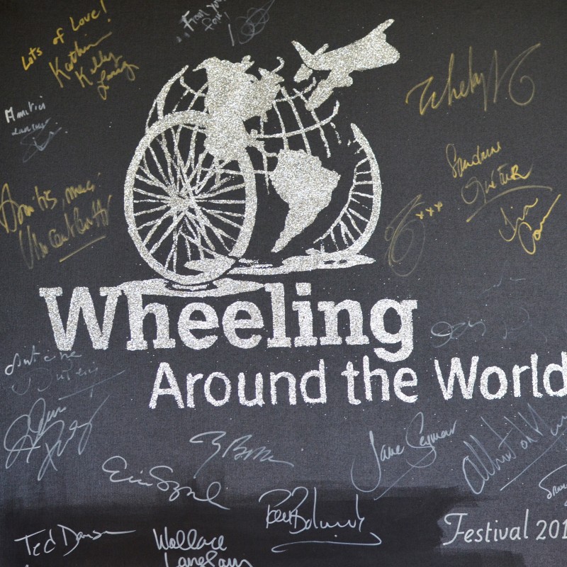 "Wheeling Around the World 2014" by Erik Black Painting