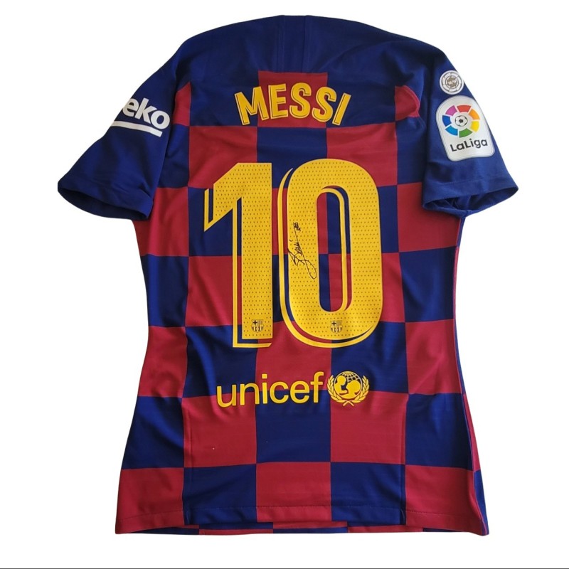 Maglia autografata di Messi, FC Barcelona vs Mallorca 2019