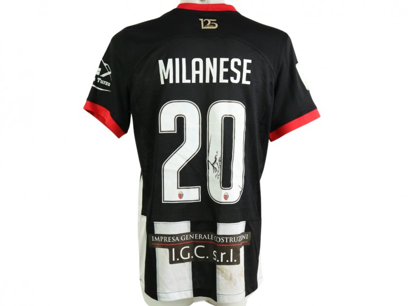 Milanese's Unwashed Signed Shirt, Ascoli vs Palermo 2023 