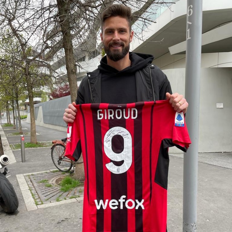 Giroud's AC Milan Authentic Signed Shirt, 2021/22 
