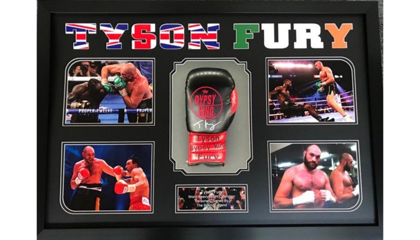 Tyson Fury Signed And Framed Glove Display