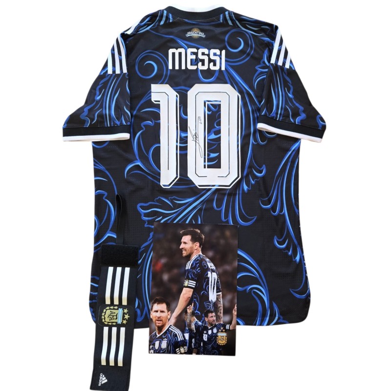 Messi's Signed Match-Issued Shirt, Argentina vs Zambia 2026 + Captain's Armband