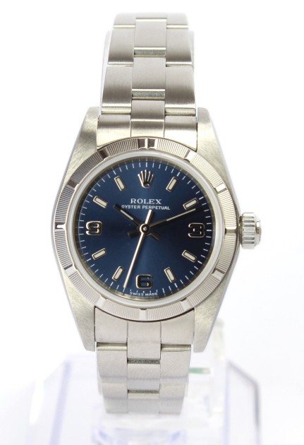 Rolex Oyster Perpetual Lady Blue Dial Watch