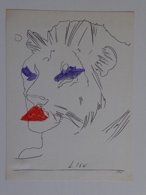 Andy Warhol "Lion" - Signed