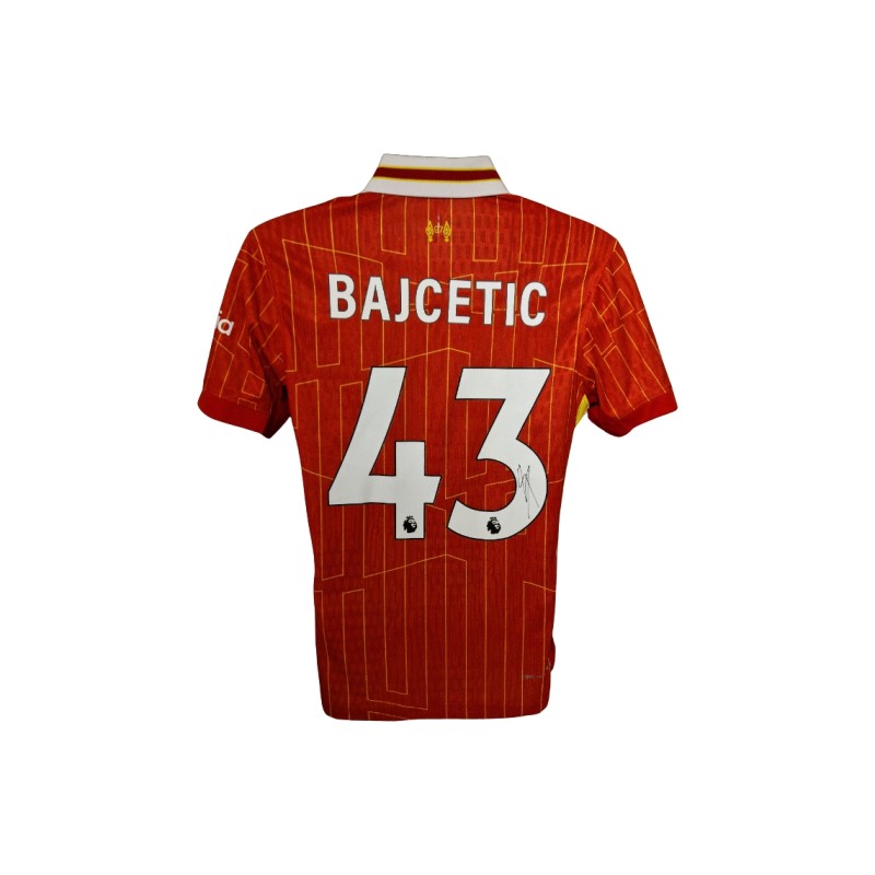 Stefan Bajcetic Signed Liverpool 2024-25 Home PV Football Shirt