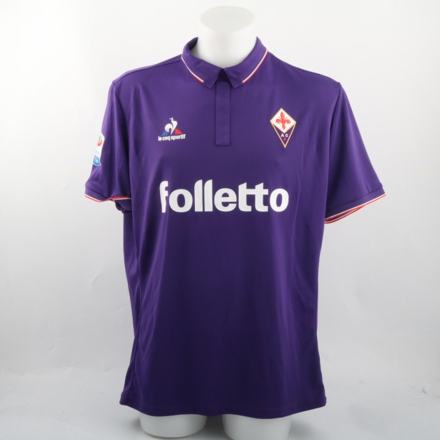 Carlos Sanchez Match Worn Shirt, Lazio-Fiorentina 18/12/1Signed 6 - 