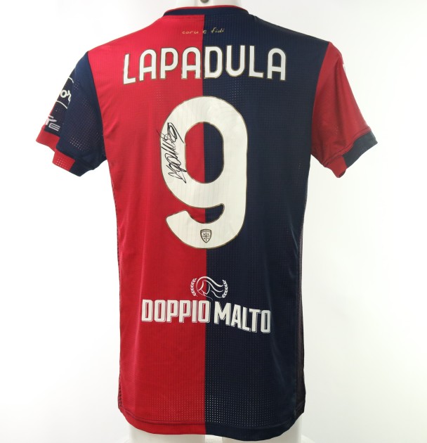 Lapadula's Signed Unwashed Shirt, Cagliari vs Torino 2024