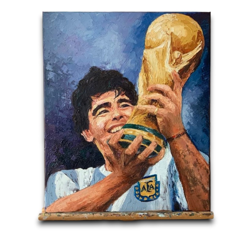 Diego Maradona Painting by Monika Buczynska