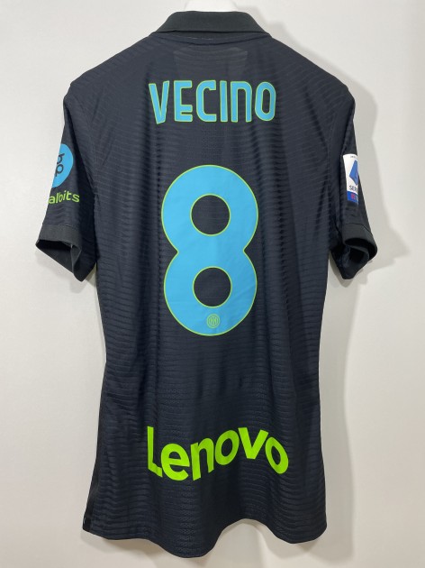 Vecino's Inter Match-Issued Shirt, 2021/22