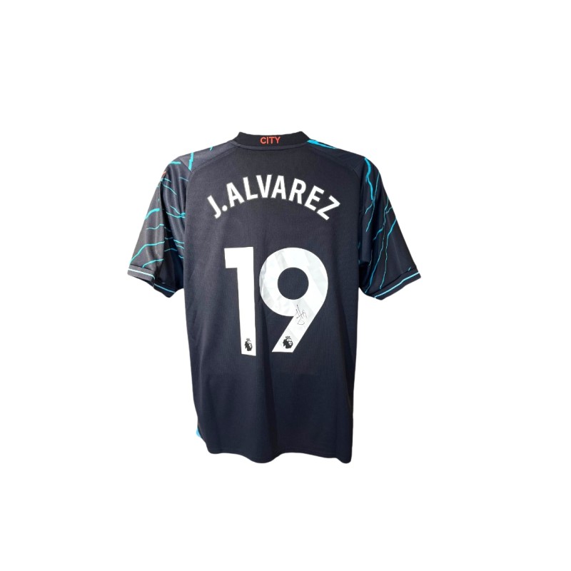 Maglia Third ufficiale firmata da Julian Alvarez per il Manchester City 2023/24