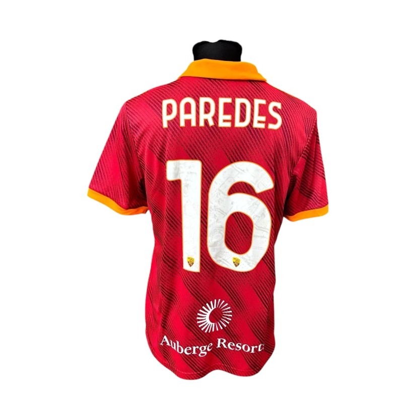 Paredes' Roma vs Lazio Issued Shirt, 2024 - Derby Special