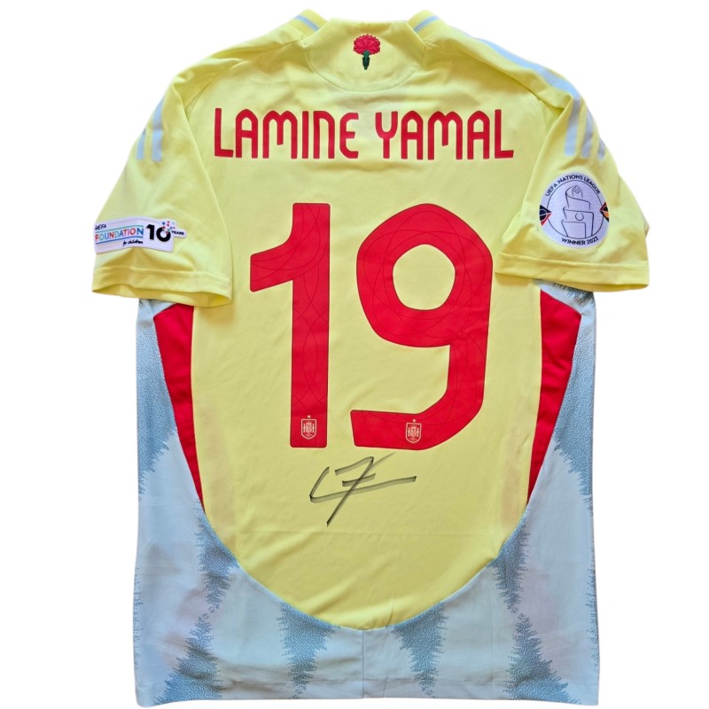 Maglia Gara Yamal Portogallo vs Spagna, Finale Nations League 2025 - Autografata