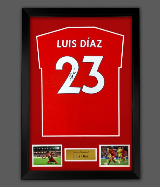 Luis Diaz's Signed And Framed Shirt