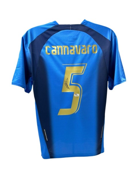 Fabio Cannavaro's Italy Signed Home Shirt