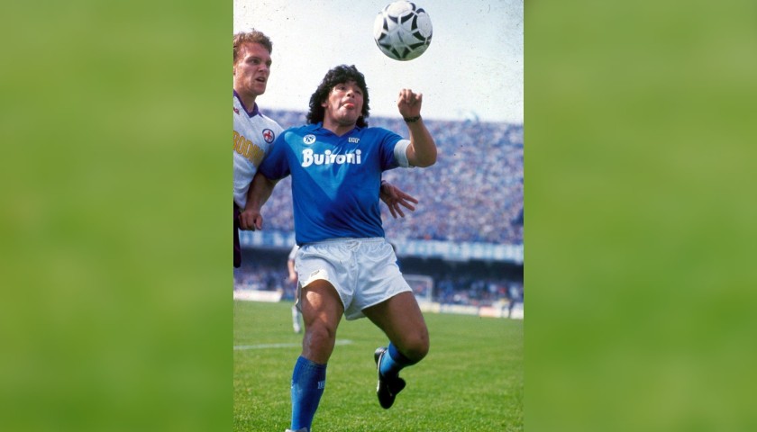 Maradona's Napoli Signed Match Shorts, 1986/87