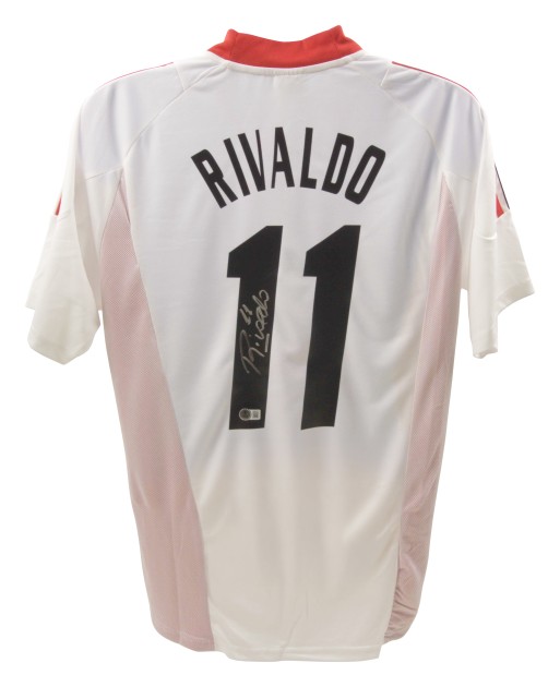 Rivaldo's AC Milan Signed Replica Away Shirt