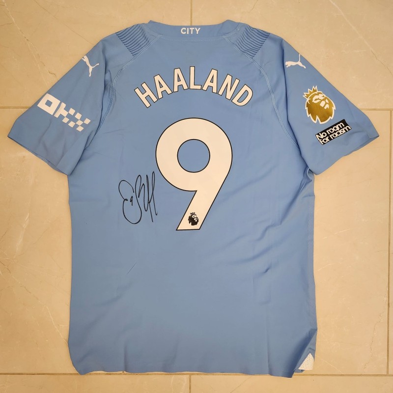 Maglia autografata di Erling Haaland Manchester City 2023/24