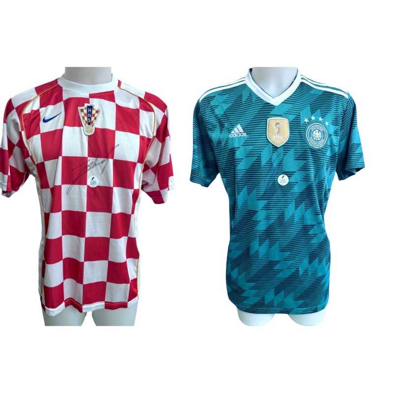 Collezione di Due Maglie Replica Croazia e Germania - Autografate da Josko Gvardiol e Jamal Musiala