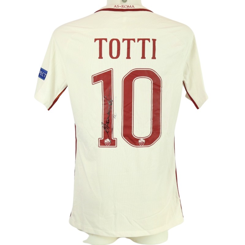 Totti's Roma Signed Issued Shirt, EL 2016/17