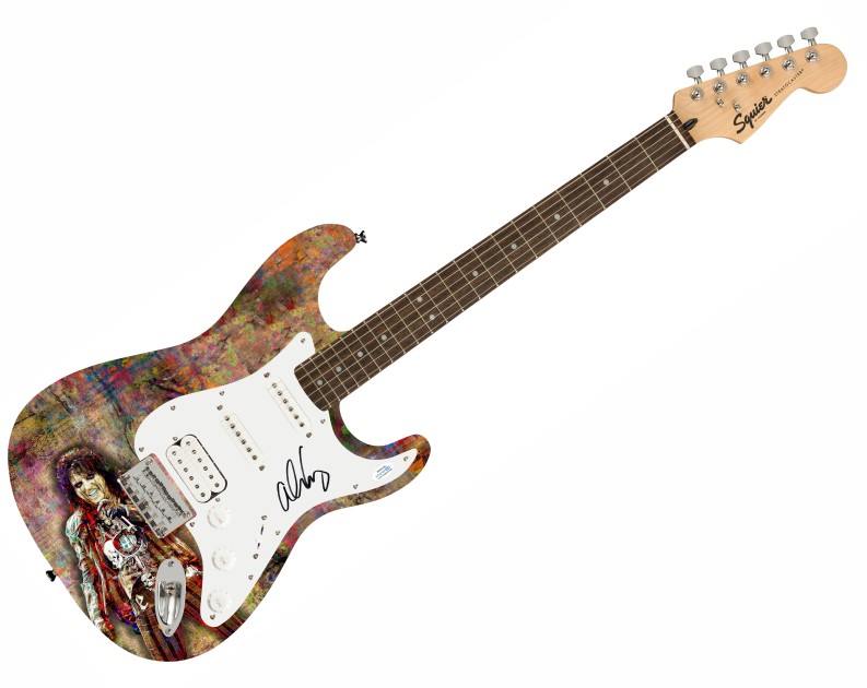 Alice Cooper Signed 'Artistic Eminence' Custom Graphics Fender