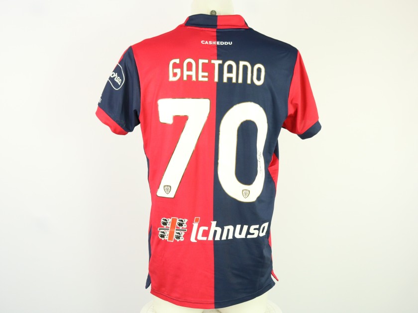 Gaetano's Match-Issued Signed Shirt, Cagliari vs Juventus 2024