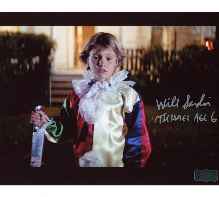 Will Sandin Signed Halloween Unframed Photograph Young Myers with “Michael Age 6” Inscription