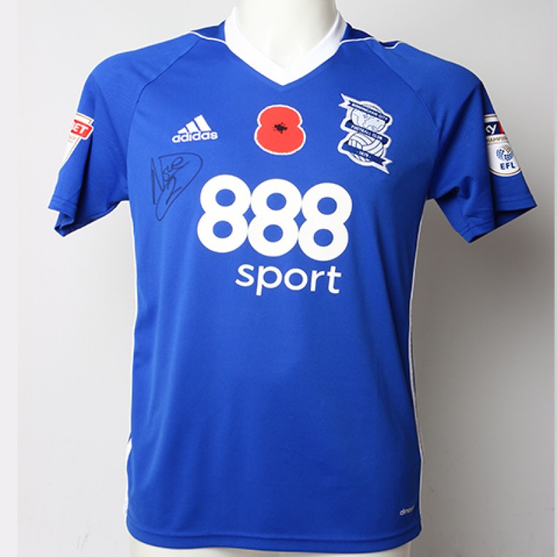 Poppy Shirt Signed by Birmingham City FC's Emilio Nsue
