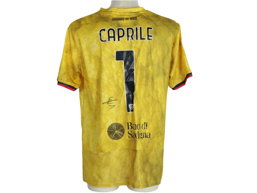 Maglia Preparata Caprile Cagliari vs Genoa, 2025 - Autografata