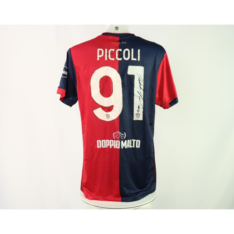 Piccoli's Signed Unwashed Shirt, Cagliari vs Bologna 2024