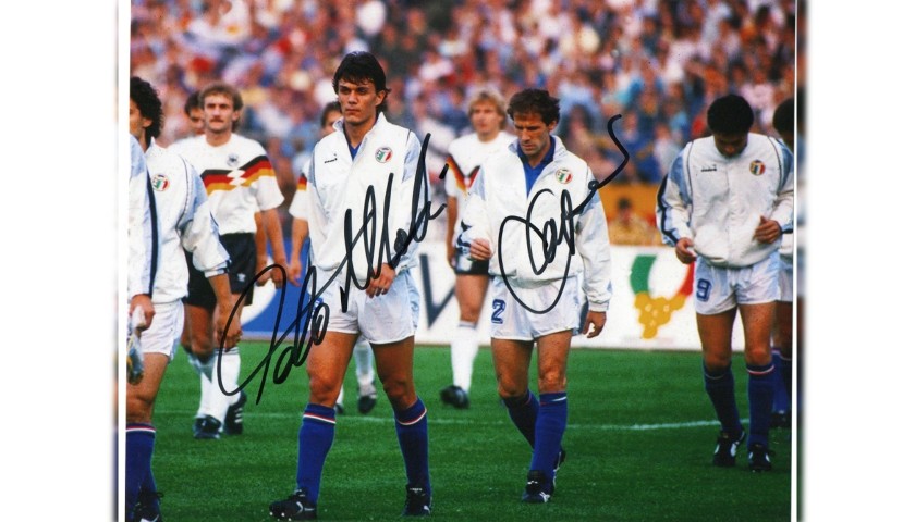 Photograph Signed by Franco Baresi and Paolo Maldini