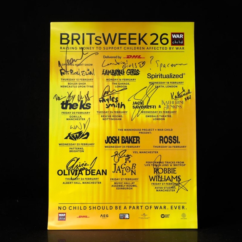 War Child BRITs Week 2026 - Official Signed Poster