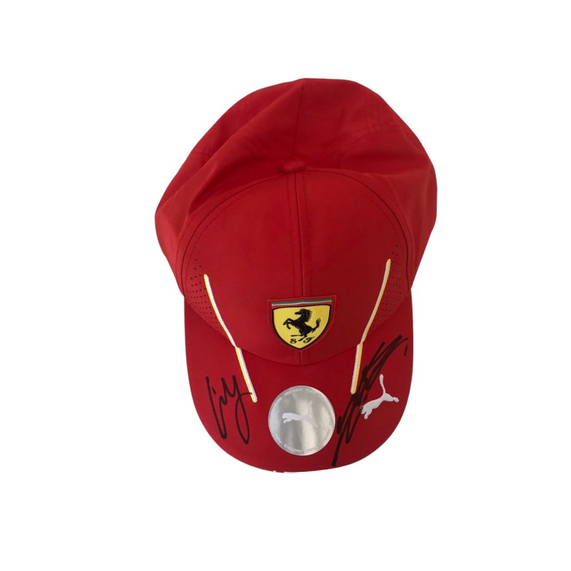 Official Scuderia Ferrari Signed Cap, 2023 - Signed by Sainz and Leclerc