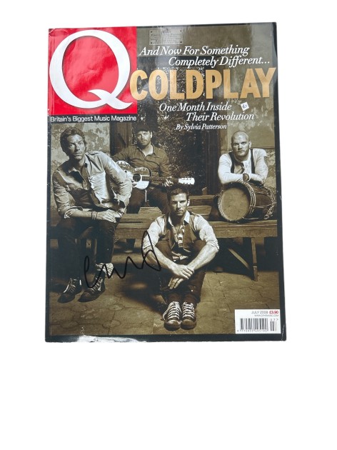 Chris Martin of Coldplay Signed Magazine