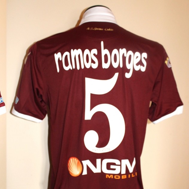 Emerson Ramos Borges Livorno centenary match worn shirt, Serie B 2014/2015