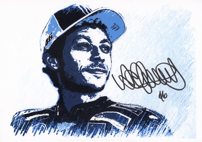 Pop Style Artwork signed by Valentino Rossi