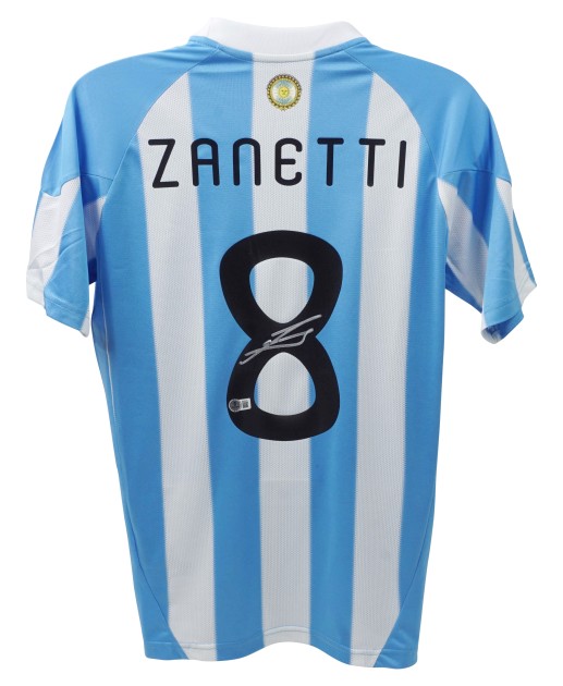 Javier Zanetti's Argentina Signed Replica Shirt