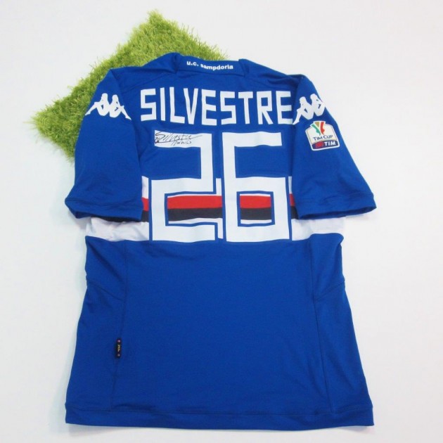 Silvestre Sampdoria issued/worn shirt, Tim Cup 2014/2015 - signed