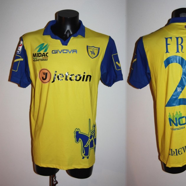 Frey Chievo match issued shirt and captain armband, Serie A 2014/2015 