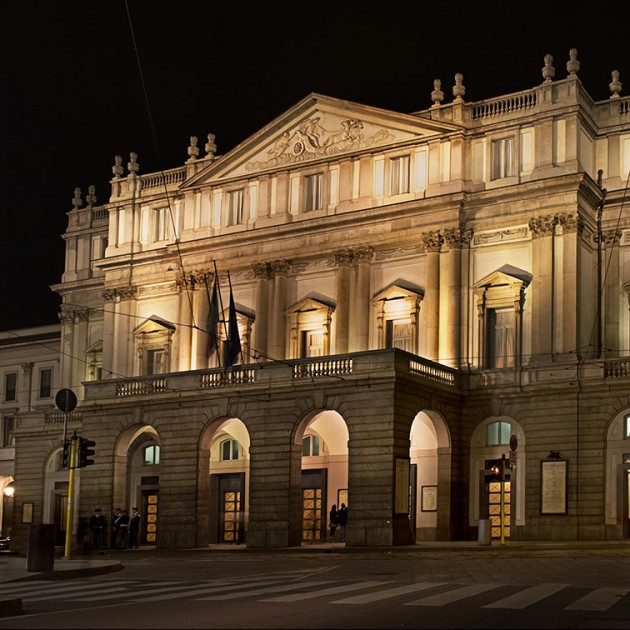 A box for Giuseppe Verdi "The two Foscari" at La Scala in Milan